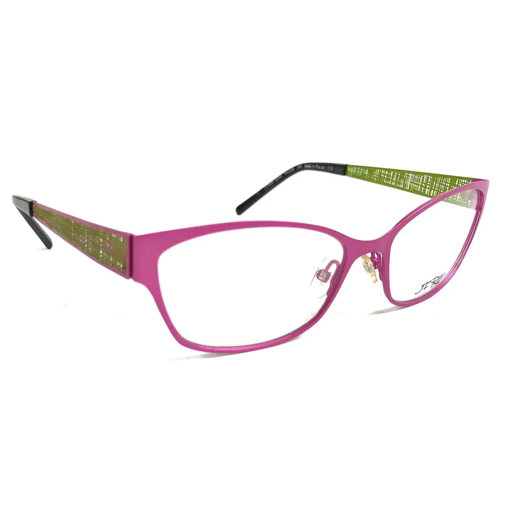 J.F. Rey Eyeglasses Frames JF2588 8242 Matte Pink Green Cat Eye 54-16-140